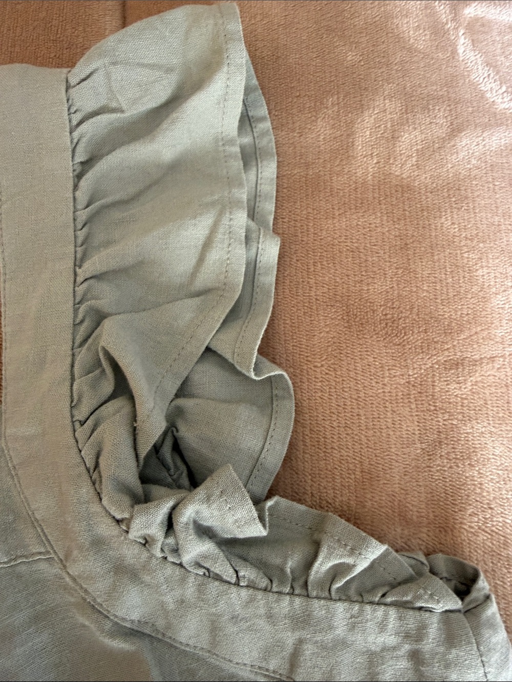 Light Sage Ruffle Strap Tank Top - Picture 5 of 7